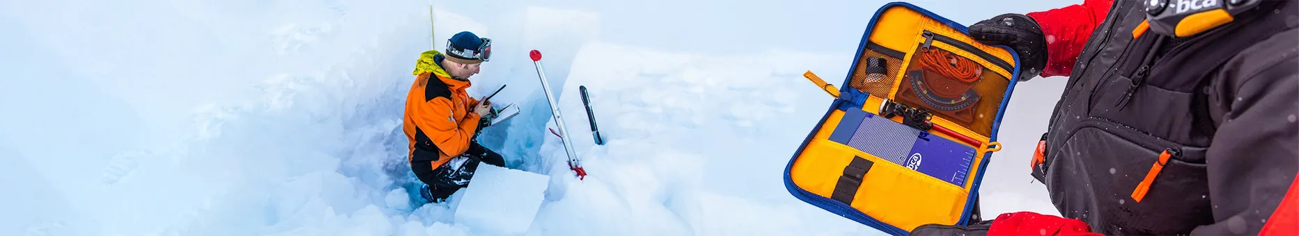 Attrezzatura per lo studio della neve
