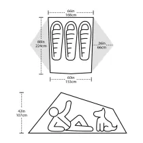 Big Agnes Tiger Wall 3 Platinum - Gray/Blue - 2