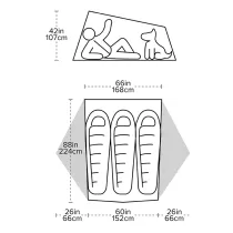 Big Agnes Tiger Wall UL3 Bikepack Solution Dye - Greige/Grigio - 4