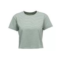 Black Diamond BD Stripe Crop Tee Mujer - Foam Green/Laurel Green