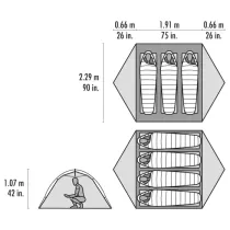 Tente MSR Hubba Hubba HD 3P - Vert - 3