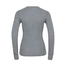 Top baselayer donna Odlo ML col rond Active Warm Eco - Grigio Melange - 1