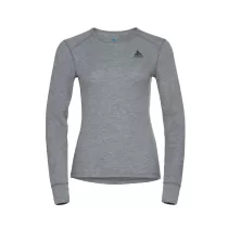 Top baselayer donna Odlo ML col rond Active Warm Eco - Grigio Melange