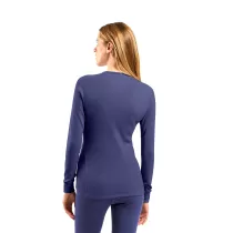 Odlo ML crew neck Active Warm Eco T-Shirt Femme - Skipper Blue - 3