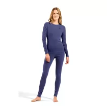 Odlo ML crew neck Active Warm Eco T-Shirt Femme - Skipper Blue - 4