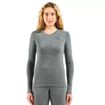 Odlo Natural Merino 200 Women Baselayer Top - Steel Grey Melange - 1