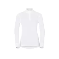 Odlo Shirt Long Sleeve Turtle Neck 1/2 zip Warm Women - White