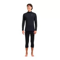 Odlo T-Shirt ML 1/2 zip Natural 100% Merino Warm - Black - 4