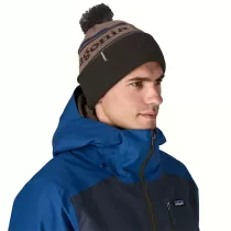 Patagonia Powder Town Beanie - Park Stripe: Marlow Brown - 1