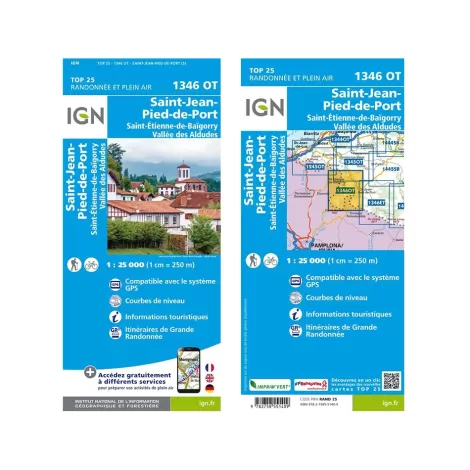 IGN 1346OT St Jean Pied de Port. Vallée des Aldudes