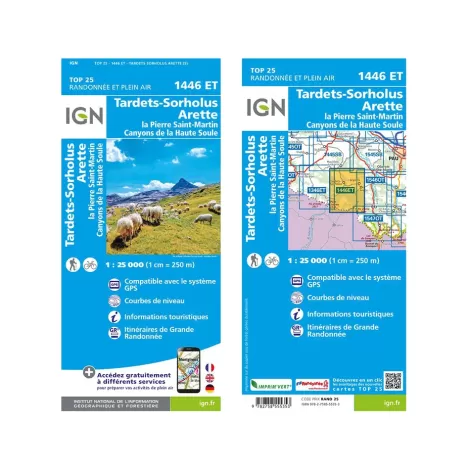IGN 1446ET Tardets-Sorholus. Arette. La Pierre St Martin