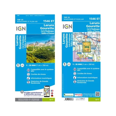 IGN 1546ET Laruns. Gourette. Vallée d'Ossau