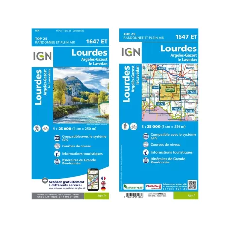 IGN 1647ET Lourdes. Argelès-Gazost