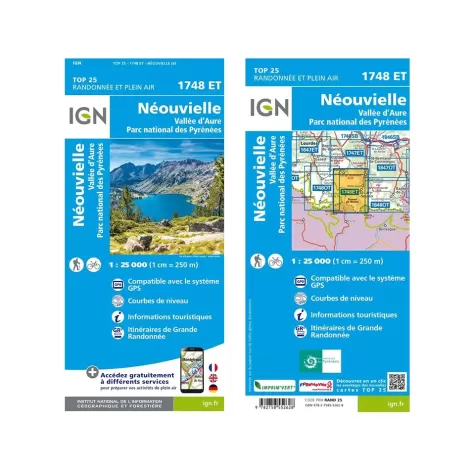 IGN 1748ET Néouvielle. Vallée d'Aure. Parc National des Pyrénées