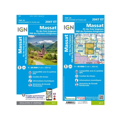 IGN 2047ET Massat. Pic des Trois Seigneurs