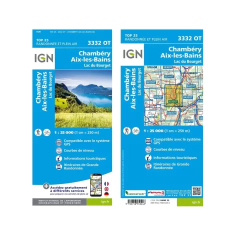 IGN 3332OT Chambéry-Aix-les Bains