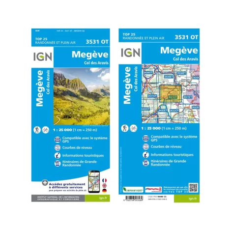 IGN  3531OT Megève. Col des Aravis