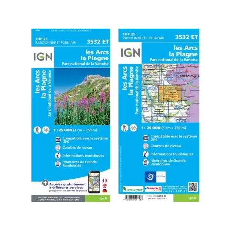 IGN 3532ET Les Arcs. La Plagne