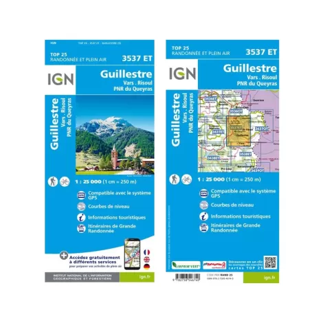 IGN 3537ET Guillestre. PNR du Queyras