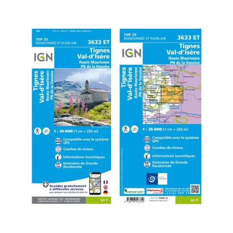 IGN 3633ET Tignes. Val d’Isère. Vanoise