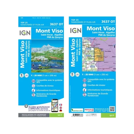 IGN 3637OT Mont Viso. St Véran. Queyras