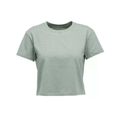 Black Diamond BD Stripe Crop Tee Donna - Foam Green/Laurel Green
