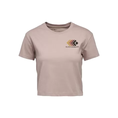 Black Diamond Faded Crop SS TEE Femme - Pale Mauve