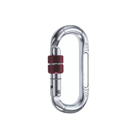 Camp Oval Compact Lock - Polished/Red