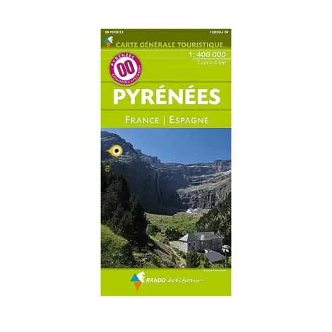 Pyrenees Carte Touristique 1:400K