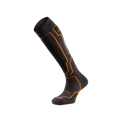 Lurbel Peak Silk Six Ski Socks - Iron Grey/Orange