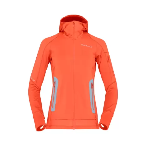 Norrona Falketind Power Grid Hood Women - Orange Alert
