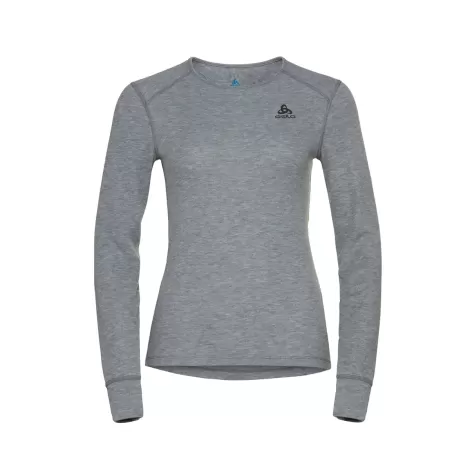 T-Shirt Femme Odlo ML col rond Active Warm Eco - Grey Melange