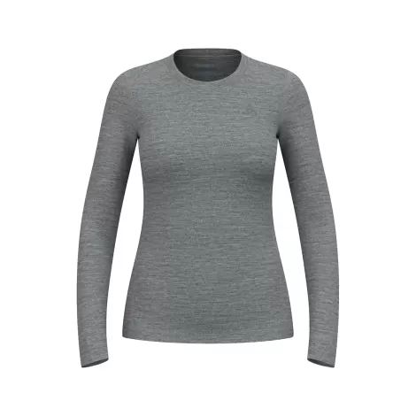 Odlo Natural Merino 200 Women Baselayer Top - Steel Grey Melange