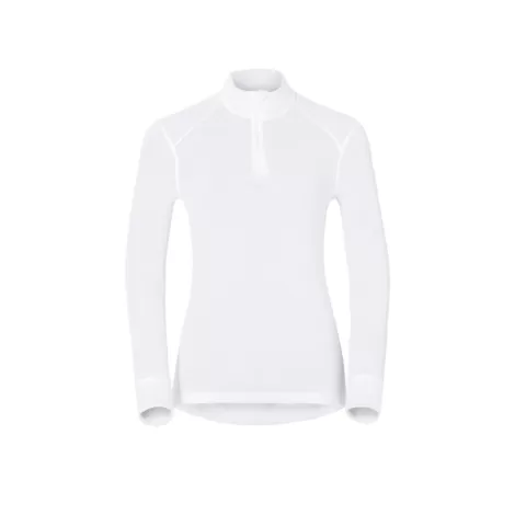 Odlo Camiseta Odlo Long Sleeve Turtle Neck 1/2 zip Warm - Blanco